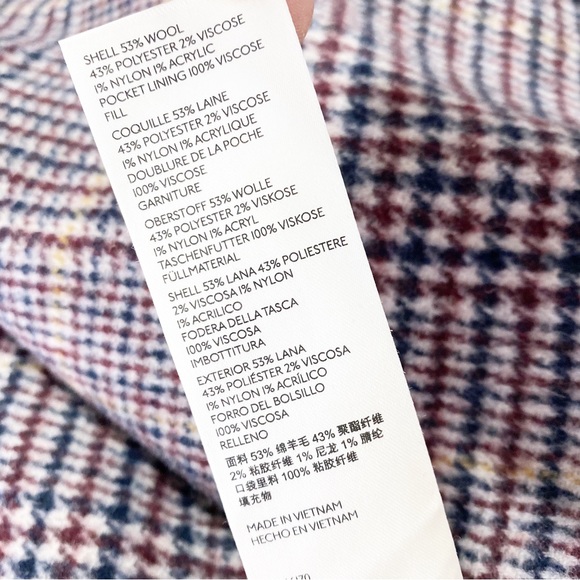 NEW Free People Menswear Hailey Wool Checkered Plaid Duster Coat M - Picture 16 of 16